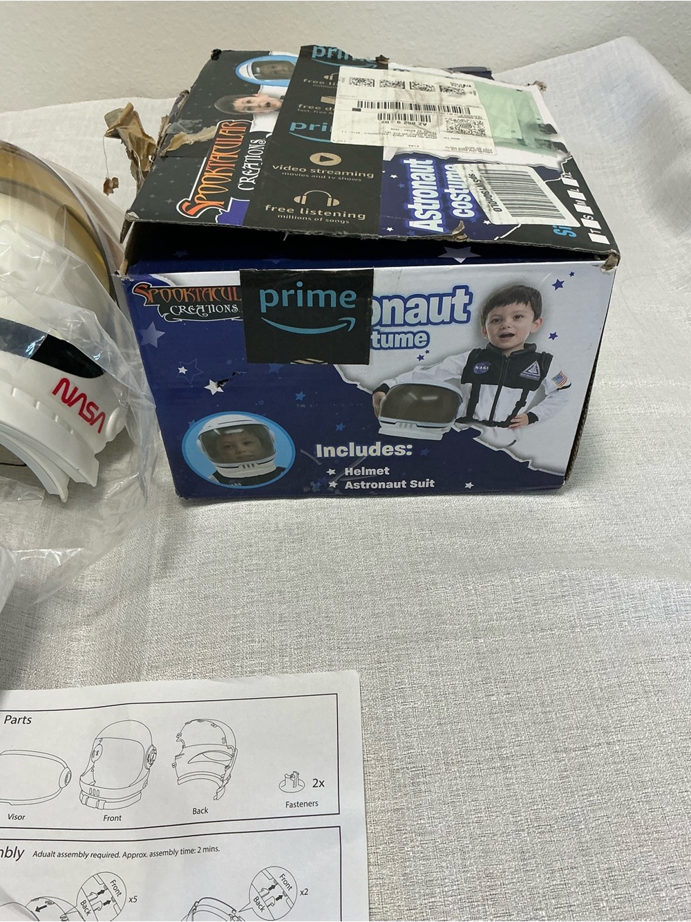 Kids Astronaut Costume with Jumpsuit L 10-12 with accessories
